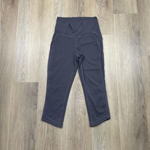 Lululemon Pants Womens 8 Gray High Rise Mesh Detail Yoga Athletic Cropped